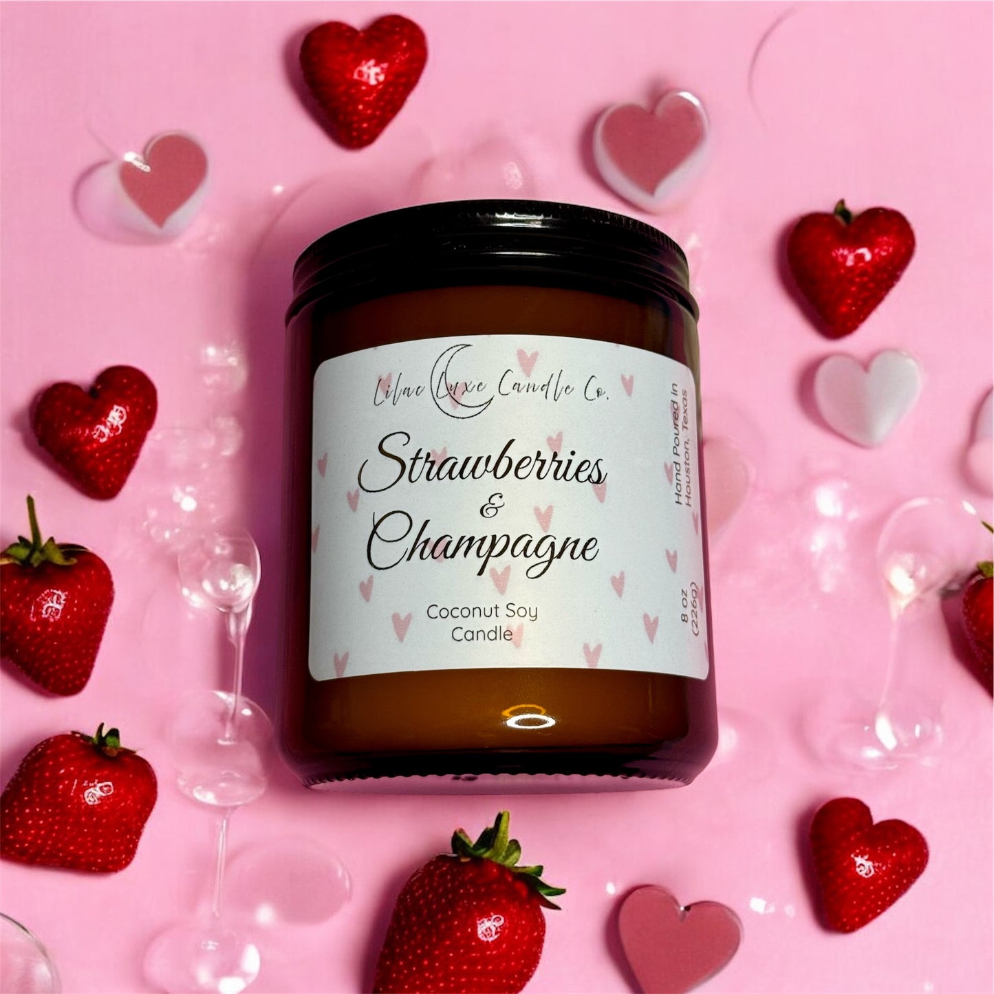 Strawberries + Champagne Candle
