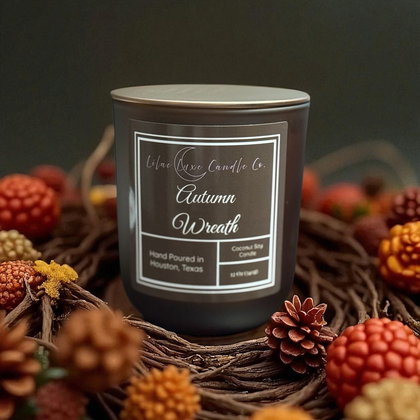 Autumn Wreath Candle