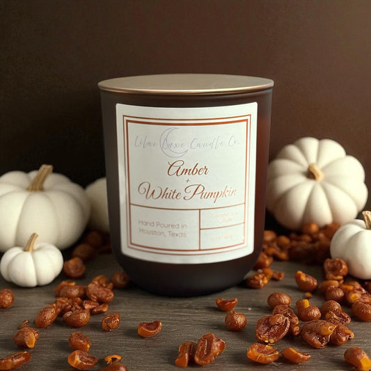 Amber + White Pumpkin Candle